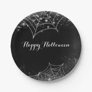 Spinnennetz-Halloween-Party Pappteller