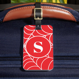 Spinnennetz individuell angepasst Anfangsbuchstabe Gepäckanhänger