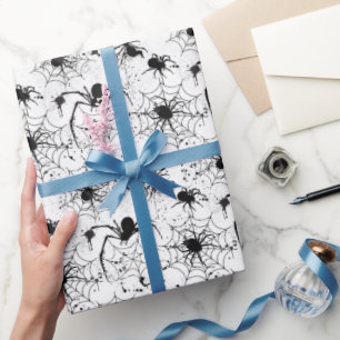 Spinnennetz-Muster Halloween Geschenkpapier