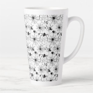Spinnennetz-Muster Halloween Milchtasse