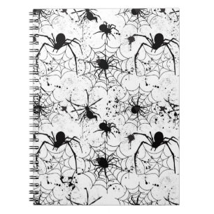 Spinnennetz-Muster Halloween Notizblock
