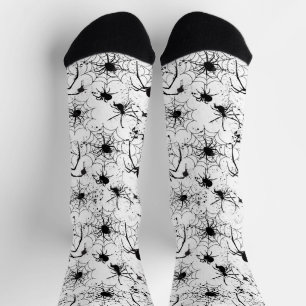 Spinnennetz-Muster Halloween Socken