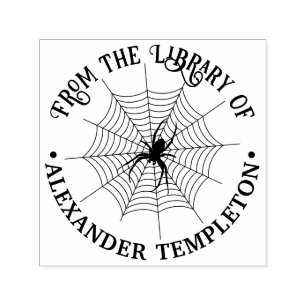 Spinnennetz & Spinne #2 Silhouette Aus der Bibliot Permastempel