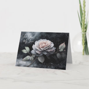 Spinnennetz- und Rosen-Grußkarte Karte