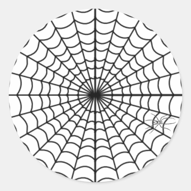 Spinnennetzaufkleber Runder Aufkleber (Vorderseite)