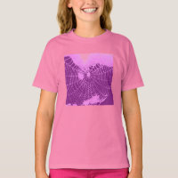 Spinnennetze in rosa und Lila