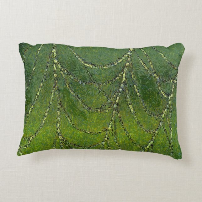 Spinnennetze mit Tauben Abstrakte Kunst Zierkissen (Rückseite)