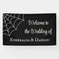 Spinnennetze Schwarz-Weiß-Gothic-Hochzeit