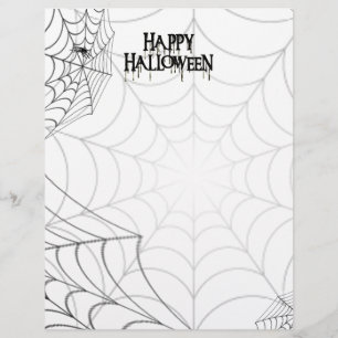 Spinnennetze Und Ein Frohes Halloween Gruseltext Flyer