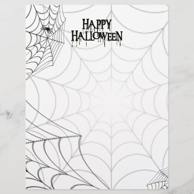 Spinnennetze und glücklicher Halloween-Text Flyer (Vorne)