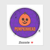 Spinnennetze und Pumpkinheads Rundaufkleber