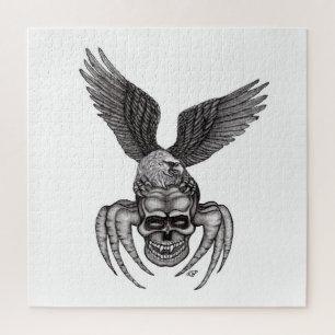 Spinnenschädel mit Adler