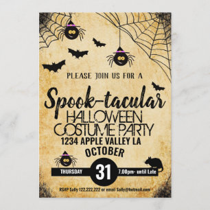 Spinnenspuke Halloween-Party takulär Einladung