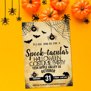 Spinnenspuke Halloween-Party takulär Einladung