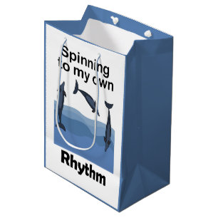 Spinner-Delfin, der sich nach meinem eigenen Rhyth Mittlere Geschenktüte