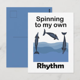 Spinner-Delfin, der sich nach meinem eigenen Rhyth Postkarte
