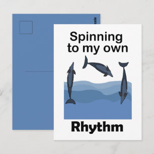 Spinner-Delfin, der sich nach meinem eigenen Rhyth Postkarte