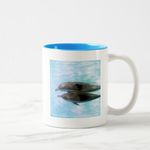 Spinner-Delphine   Oahu Hawaii Zweifarbige Tasse