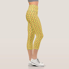 Spinner Gemustert Capri Leggings