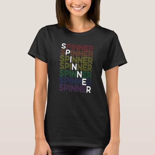 Spinner Handspinner & Drop Spindle T-Shirt (Vorderseite)