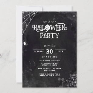 Spinngewebe-Halloween-Party-Einladung Einladung