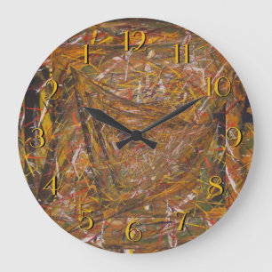 Spinning Backward Clock Große Wanduhr