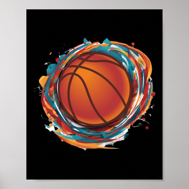 Spinning Basketball Ball Poster (Vorne)