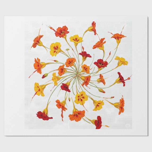 Spinning Blossoms in the Orbit of Light Geschenkpapier (Flach)