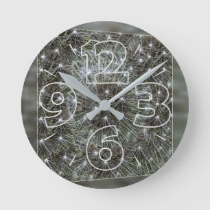 Spinning dandelion puff runde wanduhr