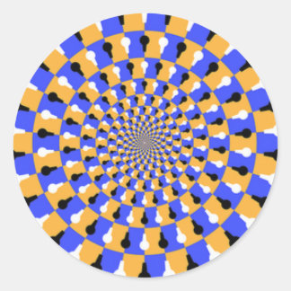 Spinning-Illusion Runder Aufkleber