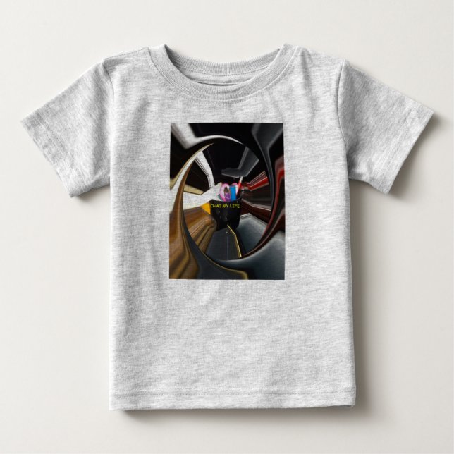 Spinning Office Essentials Moderne Wanddekoration Baby T-shirt (Vorderseite)