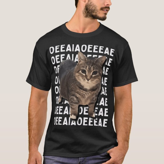 Spinning OIIAOIIA Cat Meme T-Shirt (Vorderseite)
