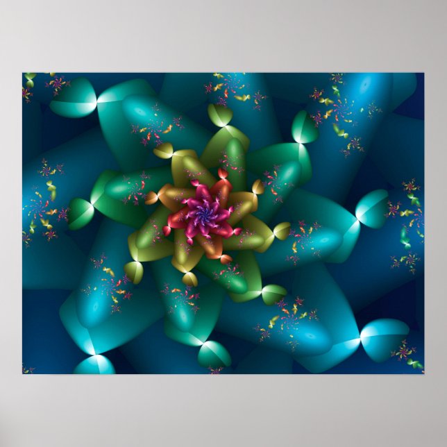 Spinning Wave-Fraktal Poster (Vorne)