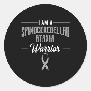 Spinocerebelläre Ataxie Krieger Awareness Ribbon S Runder Aufkleber