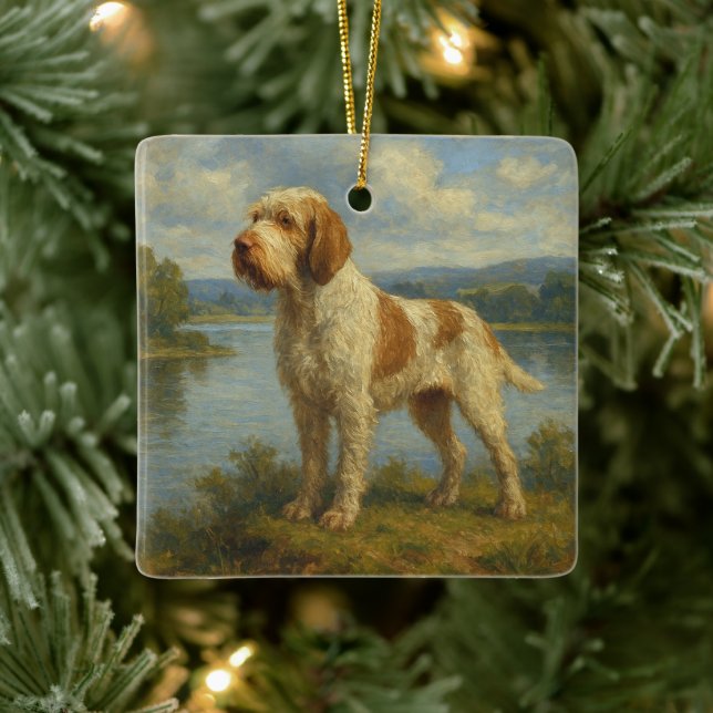 Spinone Italiano Keramikornament (Baum)