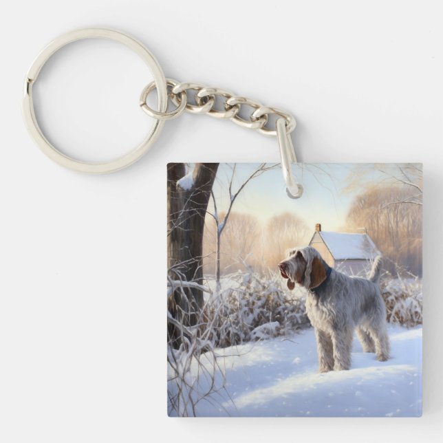 Spinone Italiano Laisser Neige Noël (Devant)
