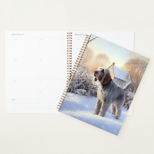 Spinone Italiano lassen es Schnee Weihnachten Planer (Anzeige)