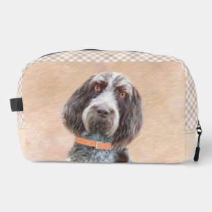 Spinone Italiano Malerei Braun Rasen Niedlicher Hu Waschbeutel