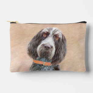 Spinone Italiano Malerei Braun Rasen Niedlicher Hu Zubehörtasche