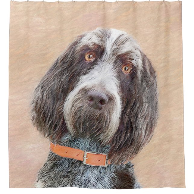 Spinone Italiano Malerei - Niedliche Original Dog  Duschvorhang (Vorderseite)