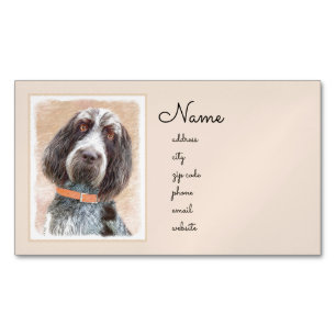 Spinone Italiano Malerei - Niedliche Original Dog  Magnetische Visitenkarte