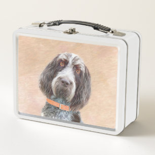 Spinone Italiano Malerei - Niedliche Original Dog  Metall Brotdose