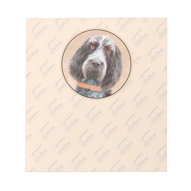 Spinone Italiano Malerei - Niedliche Original Dog  Notizblock (Vorderseite)