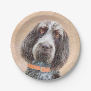 Spinone Italiano Malerei - Niedliche Original Dog Pappteller