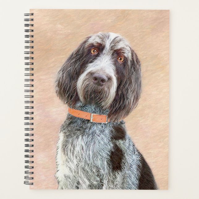 Spinone Italiano Malerei - Niedliche Original Dog  Planer (Vorderseite)