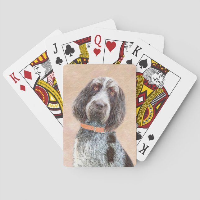 Spinone Italiano Malerei - Niedliche Original Dog  Spielkarten (Rückseite)