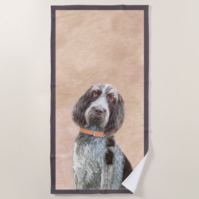 Spinone Italiano Malerei - Niedliche Original Dog  Strandtuch (Vorderseite)
