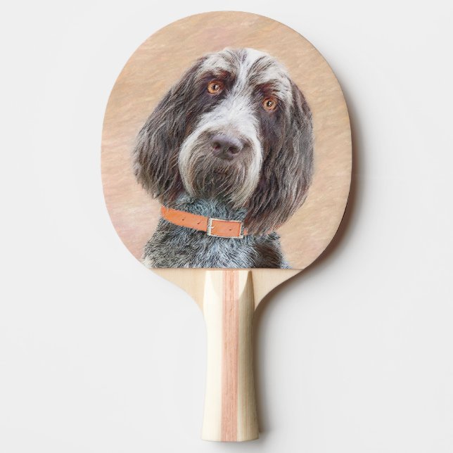 Spinone Italiano Malerei - Niedliche Original Dog  Tischtennis Schläger (Vorderseite)