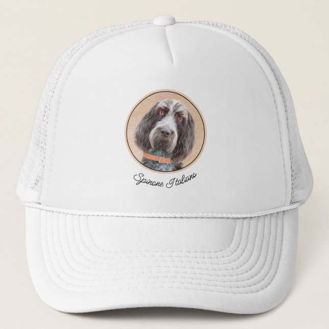 Spinone Italiano Malerei - Niedliche Original Dog  Truckerkappe (Vorderseite)