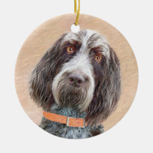 Spinone Italiano Painting - Cute Original Dog Art Keramik Ornament